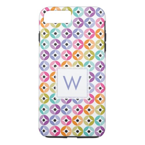 Rainbow Ombre Polka Dot Quilt Pattern iPhone 8 Plus/7 Plus Case