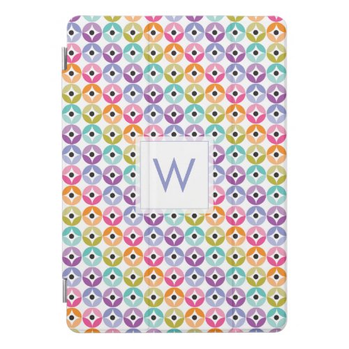 Rainbow Ombre Polka Dot Quilt Pattern iPad Pro Cover