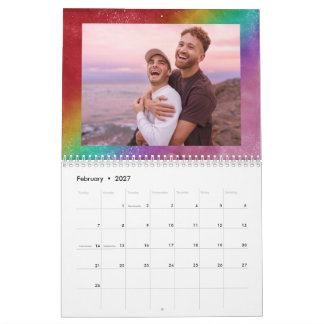 Rainbow Ombre String Lights First Year As Married Calendar
