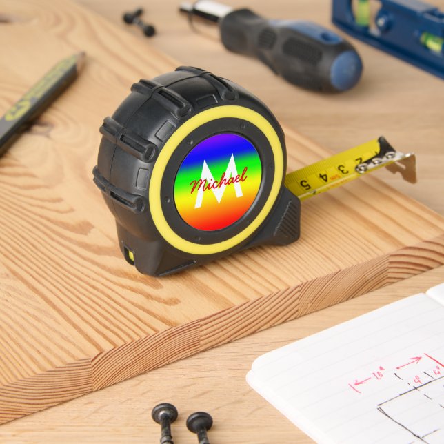 Rainbow Ombre Tape Measure (Woodwork)