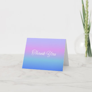 Rainbow Ombre Thank You Note Card