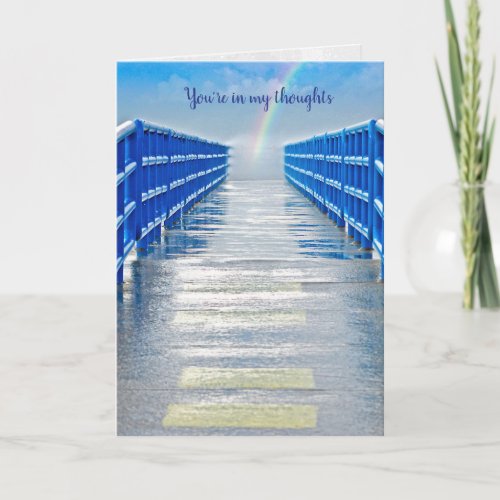 rainbow on pier for thinking of you card