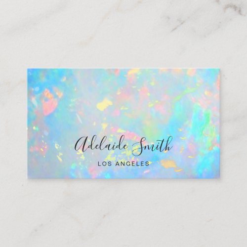 rainbow opal stone business card