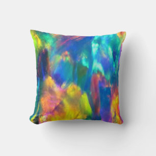 Rainbow Opal - Throw Pillow
