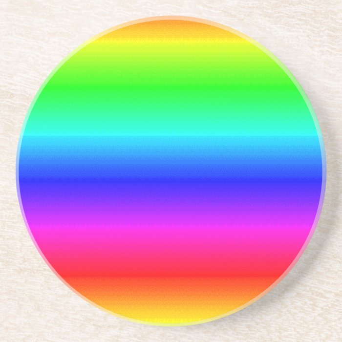 Rainbow Optical Illusion Beverage Coaster