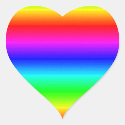 Rainbow Optical Illusion Heart Sticker