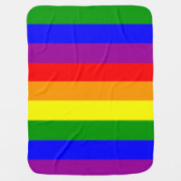 Rainbow or Gay Pride Baby Blanket
