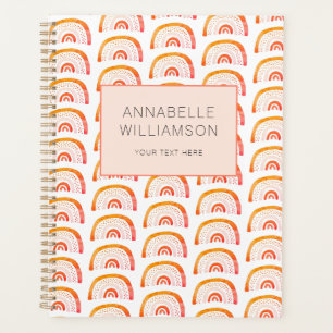 Rainbow orange boho planner