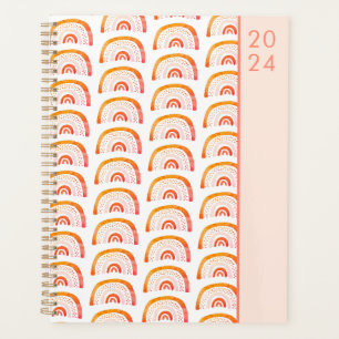 Rainbow orange boho planner