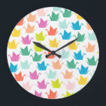 Rainbow Origami Crane Wall Clock<br><div class="desc">Rainbow Origami Crane Wall Clock</div>