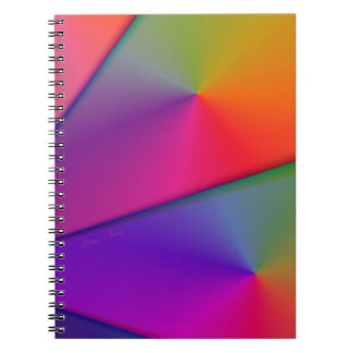 Rainbow Origami – Indigo & Magenta Swirls Notebook