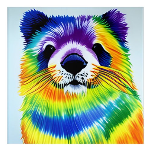 Rainbow Otter Acrylic Wall Art