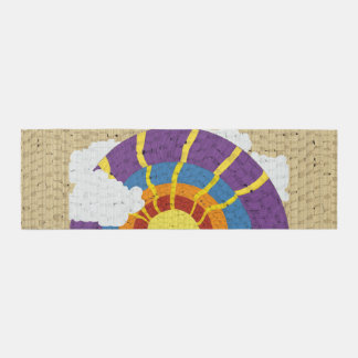 Rainbow Outdoor Rug Faux wicker illustration