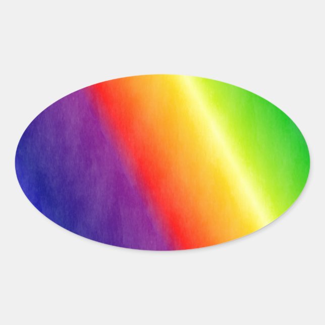 Rainbow Oval Sticker (Front)