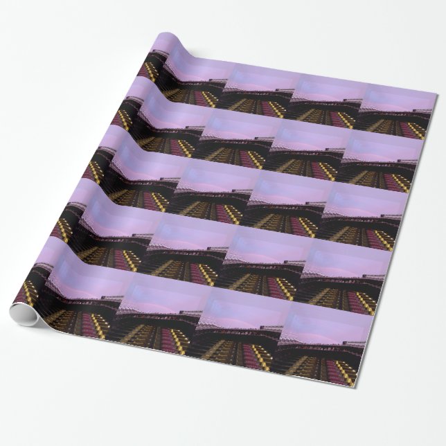 rainbow over concert section 126 lev wrapping paper (Unrolled)