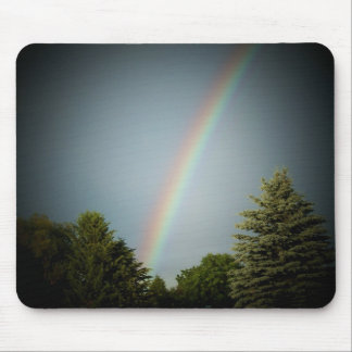 Rainbow over Evergeen Mouse Pad