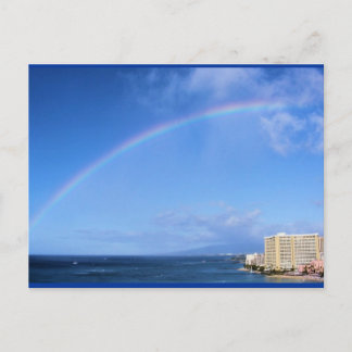 Rainbow over Honolulu, Hawaii Postcard
