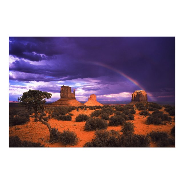 Rainbow over Monument Valley Photo Print (Front)