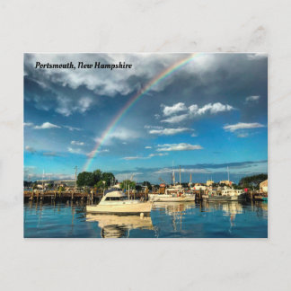Rainbow Over Portsmouth Harbor, New Hampshire Postcard