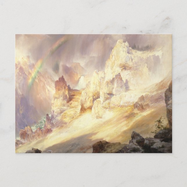 Rainbow over the Grand Canyon of the Yellowstone Postcard (Front)