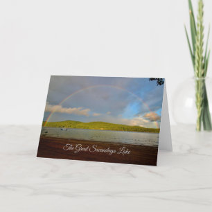 Rainbow over The Great Sacandaga Lake Letterpress Thank You Card