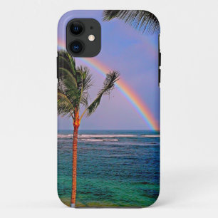Rainbow over the ocean iPhone 11 case