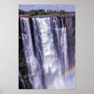 Rainbow over Victoria Falls - Zimbabwe, Africa Poster