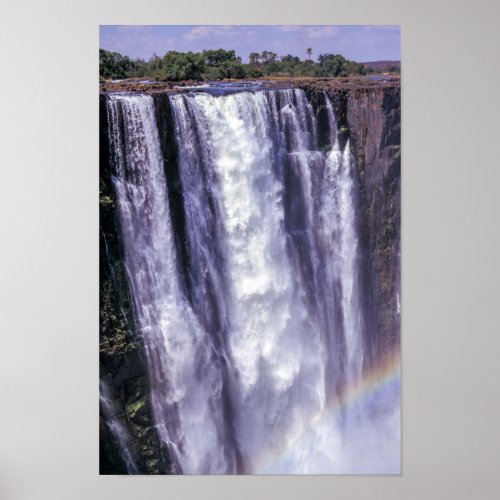 Rainbow over Victoria Falls _ Zimbabwe Africa Poster