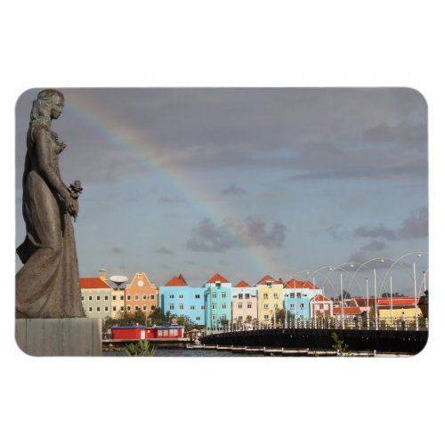Rainbow over Willemstad Curacao Magnet