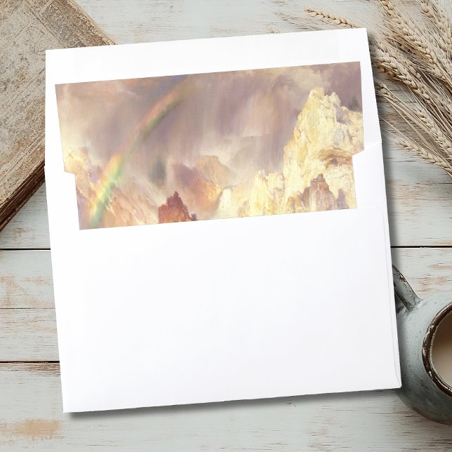 Rainbow Over Yellowstone, Moran 1900 Envelope Liner (Creator Uploaded)