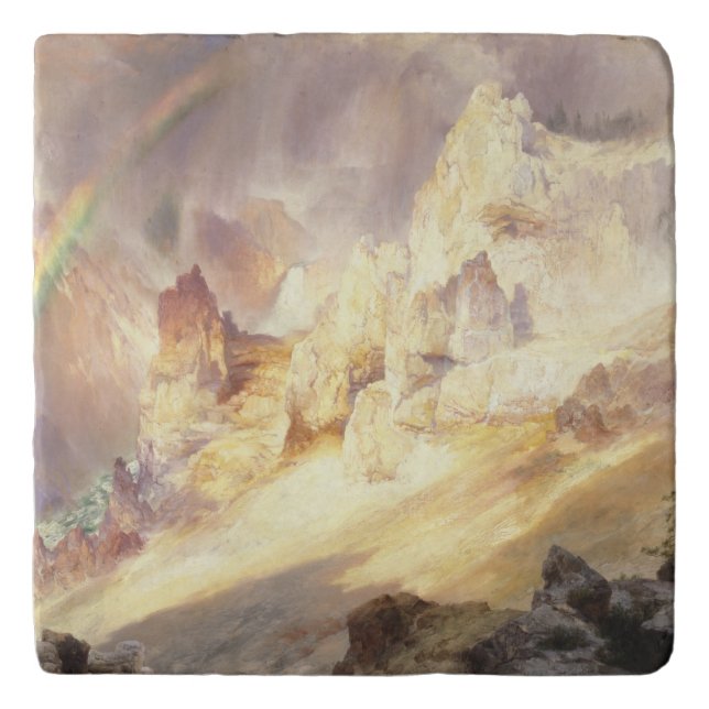 Rainbow Over Yellowstone, Moran 1900 Trivet (Front)