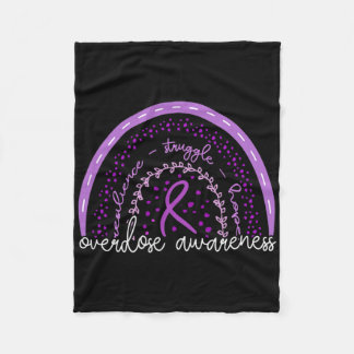 Rainbow Overdose Awareness Fleece Blanket