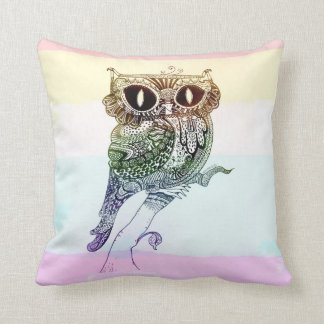 Rainbow Owl - Pillow