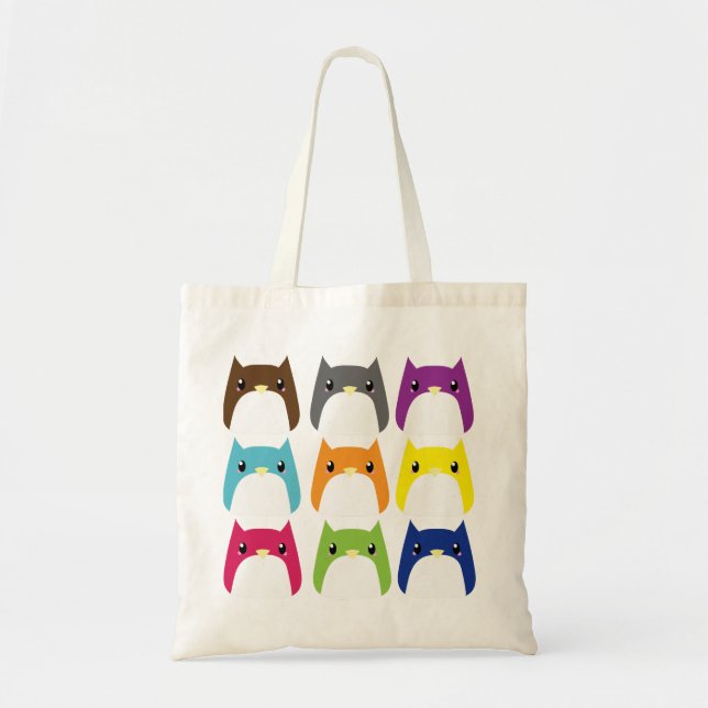Rainbow Owl Tote Bag (Front)