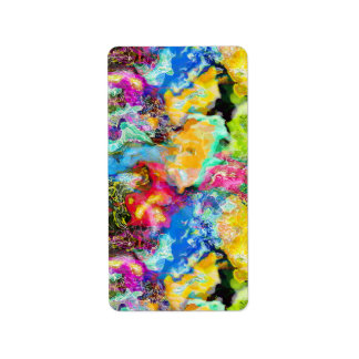 Rainbow Oyster Shell Abstract Label