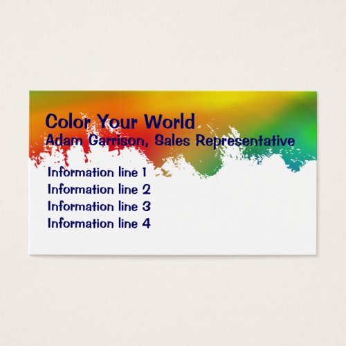 Rainbow Paint Business Card