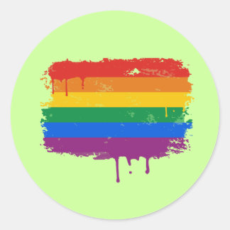 Rainbow Paint Classic Round Sticker