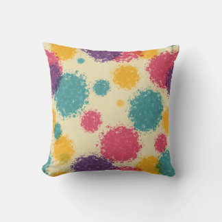 rainbow paint colorful cushion