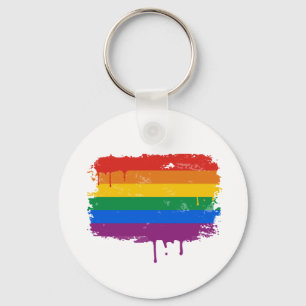 Rainbow Paint Keychain