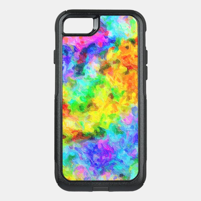 Rainbow Paint Otterbox iPhone Case (Back)
