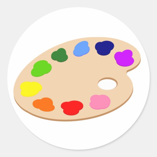 Rainbow Paint Palette Art Stickers