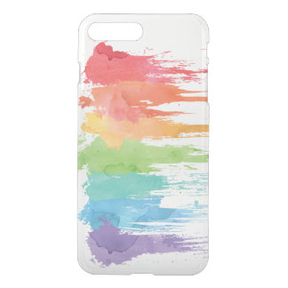 Rainbow Paint Splash Clear iPhone Case