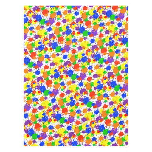 Rainbow Paint Splash Party Tablecloth Zazzle