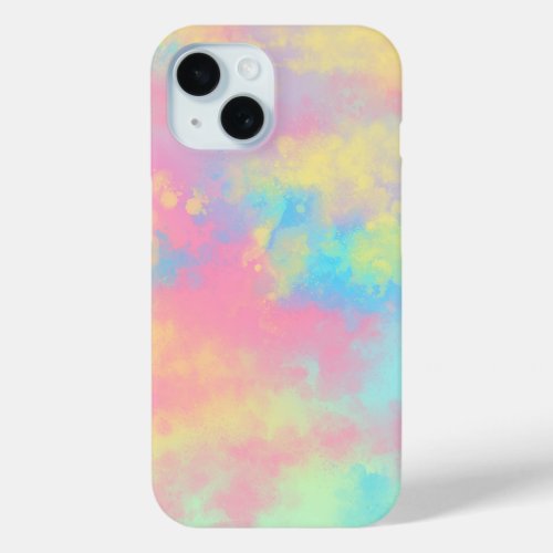 Rainbow Paint Splatter  iPhone 15 Case