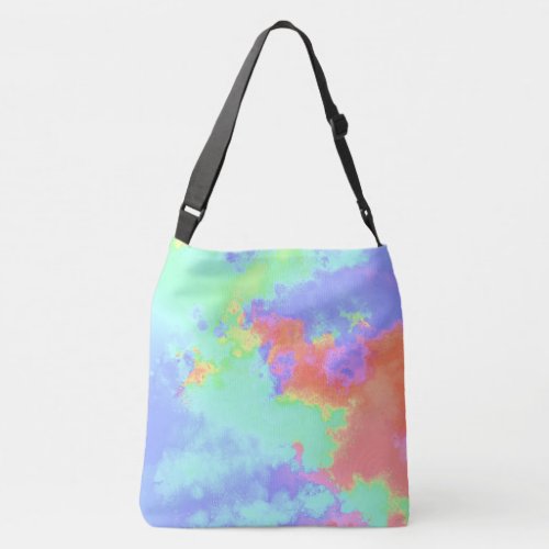 Rainbow  Paint Splatter  Crossbody Bag
