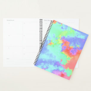 Rainbow Paint Splatter effect green yellow orange Planner