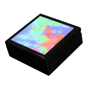 Rainbow Paint Splatter Effect Pink Gift Box