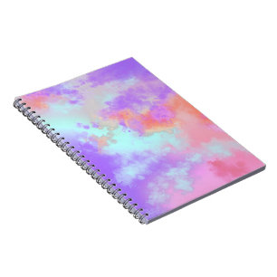 Rainbow Paint Splatter effect Pink Purple Blue  Notebook