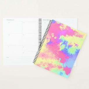 Rainbow Paint Splatter effect pink yellow blue Planner