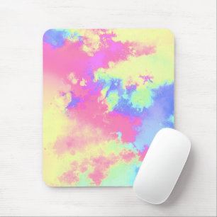 Rainbow Paint Splatter effect yellow green  Mouse Pad